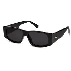 Rectangle Polarized Fashion Rave Sunglasses SJ2228 Black